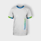 Coloured sleeves white shirt